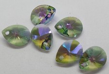 6 Swarovski art 6128 10mm Pear Paradise Shine Pendant drilled Glass B8-A