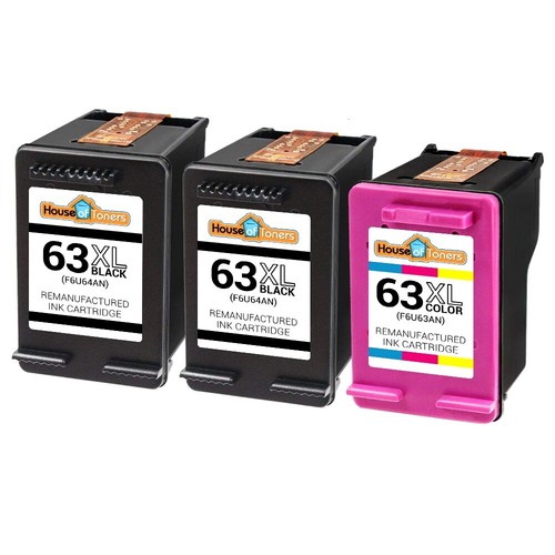 3PK Kompatybilny z HP 63XL F6U64AN F6U63AN do HP Officejet 3830 3831 3832 - Zdjęcie 2 z 2