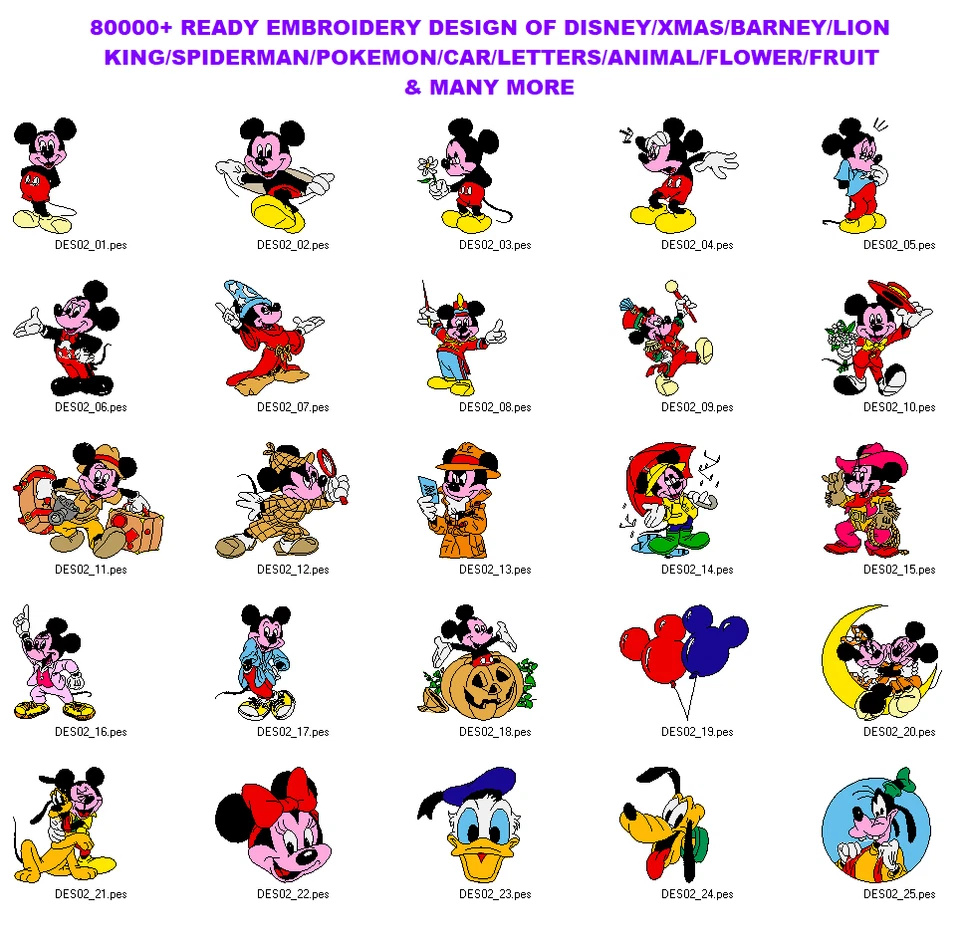 80000+ EMBROIDERY DESIGN PATTERNS DISNEY/CHRISTMAS/POKEMON AND MANY MORE - Image 2 of 4