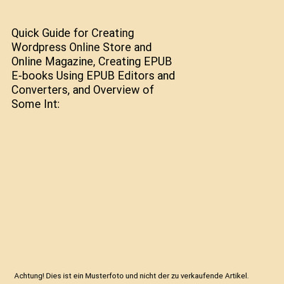 Quick Guide for Creating Wordpress Online Store and Online Magazine, Creating EP