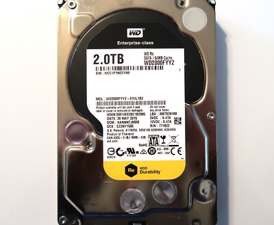 WD WD2000FYYZ-01UL1B2 HANNNTJMBB (WCC1) Thailand 2TB 3.5'' Sata HDD 26MAY2015