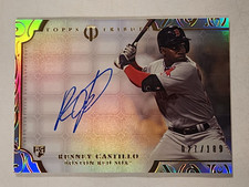 2015 TOPPS TRIBUTE RUSNEY CASTILLO RED SOX ON CARD AUTOGRAPH CARD #027/189 B