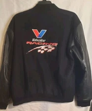 Vtg Jeff Hamilton NASCAR Bomber Jacket Valvoline Mark Martin Racing Sz L 