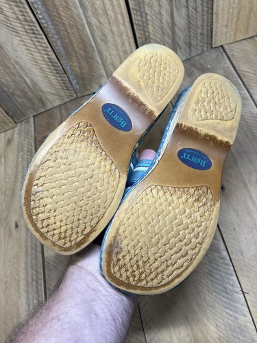 Born Blue Purple Vegan Wedge Espadrille Mule Slide Sandals Women's Shoes 7M/W 38 - Picture 7 of 8