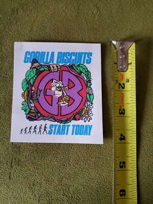 Vintage 1988 GORILLA BISCUITS Start Today Original Sticker Unused