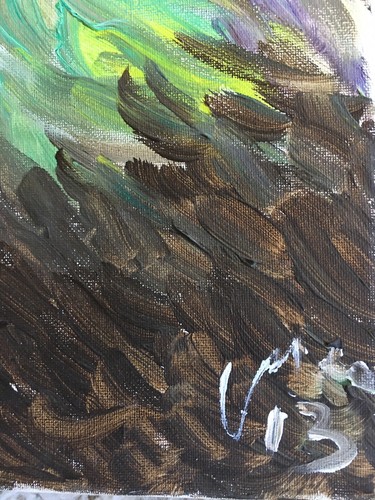ABSTRACT CHICKEN PORTRAIT ROOSTER PAINTING IMPASTO CONTEMPORARY FINE ART SIGNED - Picture 4 of 5