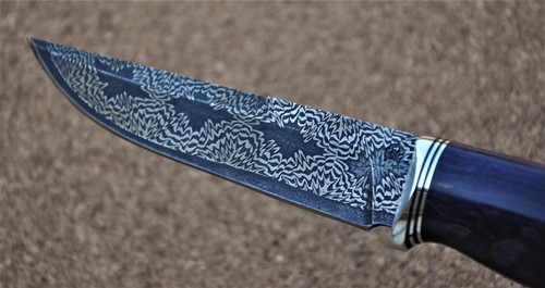 Nazarov Knives Russland Mosaik Damast Stahl Outdoor JagdMesser Handarbeit HRC62 - Bild 8 von 12