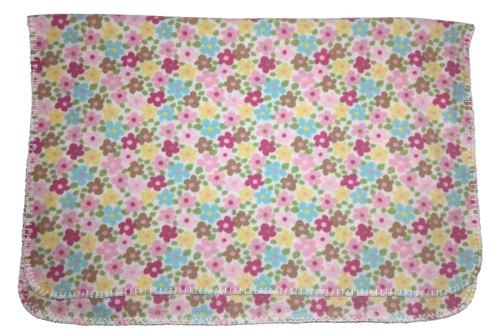Circo Floral Fleece Baby Blanket Target Flower Thin Stitch Edge 30x40 htf Lovey - Image 3 of 3