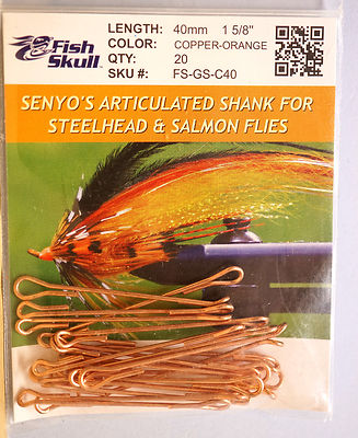 Senyo´s ARTICULATED SHANK für Salmon & Steelhead Flies 40 or 25mm COPPER-ORANGE