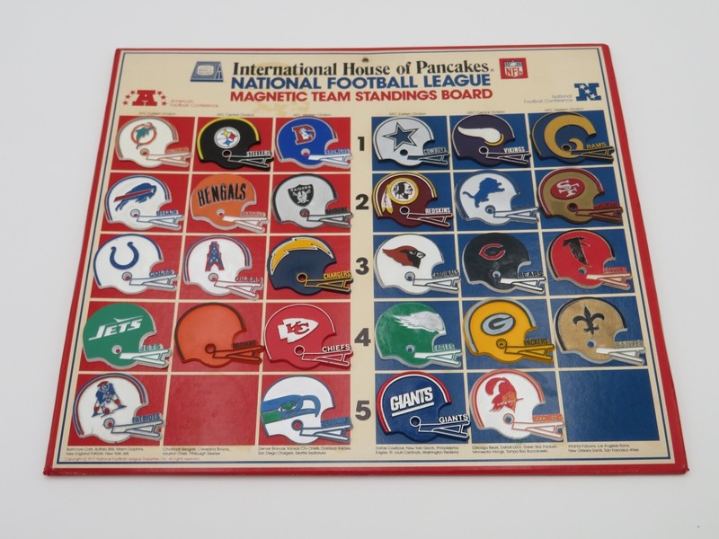 Vintage 1977 NFL Football Sports Magnets, Inc. - ALL 28 teams - Rubber - Helmets