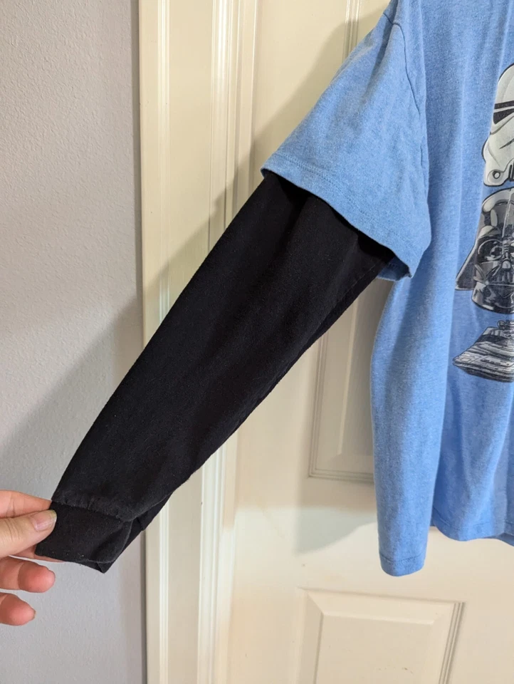 Star Wars Boy's XL Long Sleeve T-Shirt Crew Neck The Empire Graphics - Image 2 of 4