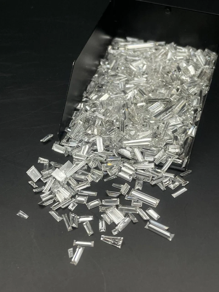 Diamante baguette suelto cultivado en laboratorio VS diamante de laboratorio claro para hacer joyas Foto 2 de 4