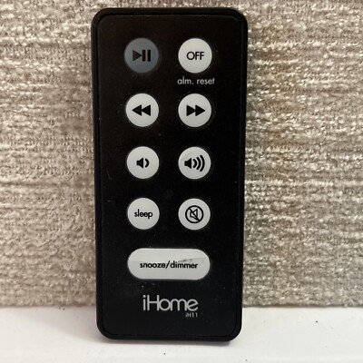 iHome Black Wireless Handheld 9-Buttons Snooze & Dimmer Remote Control WORKS EUC