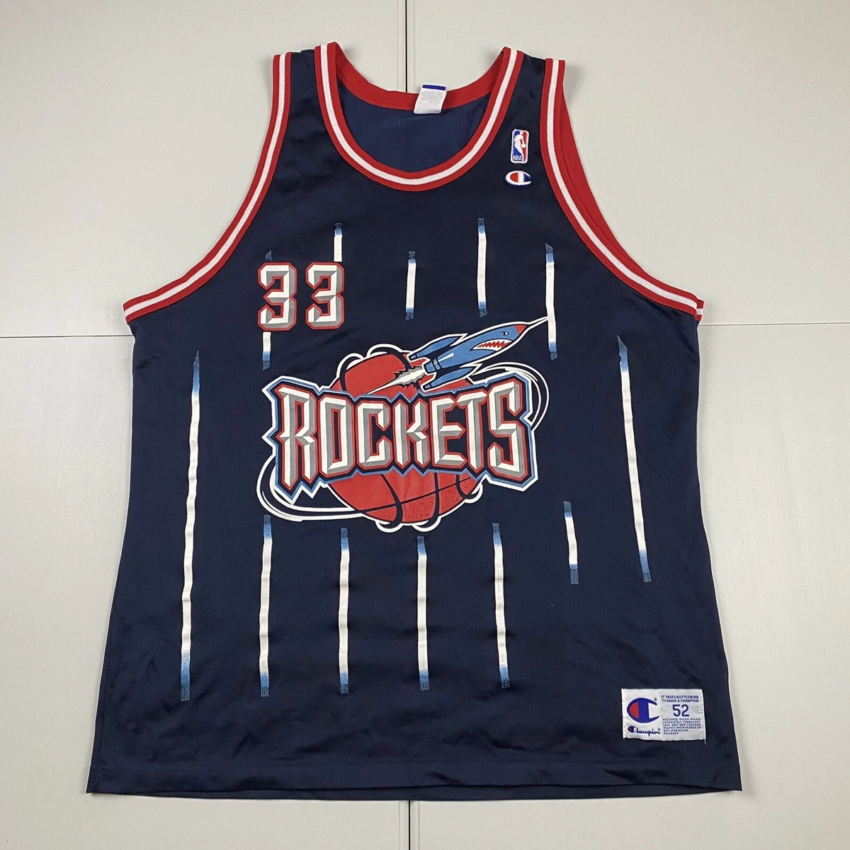 NEW Reebok NBA Houston Rockets Jersey Mens XL Blue Pinstripe