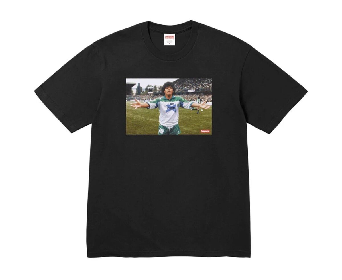 Supreme Maradona Tee Black Size XL SS24 T-Shirt BRAND NEW Supreme Maradona Tee Black Size XL SS24 T-Shirt BRAND NEW