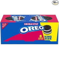 OREO Double Stuf Chocolate Sandwich Cookies, King Size, 12 pack 8 Cookie/pack 