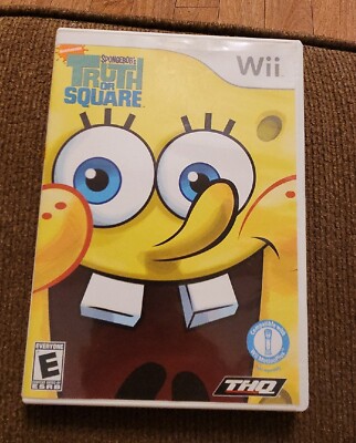 SpongeBob's Truth or Square (Nintendo Wii, 2009) Complete And Tested 