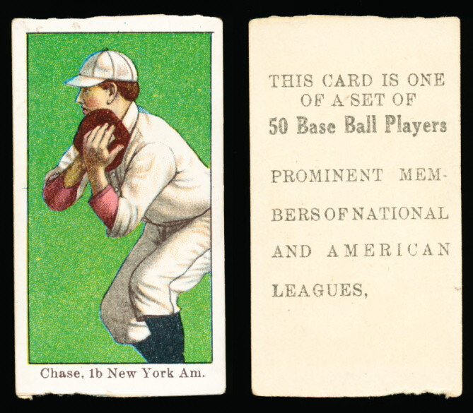 1909 E101 Hal Chase - New York Yankees corrupt 1B - beautiful color!