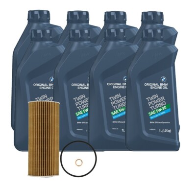 For Engine Oil Set 8 Liters & Oil Filter Kit & O-Rings For BMW E70 X5 ...