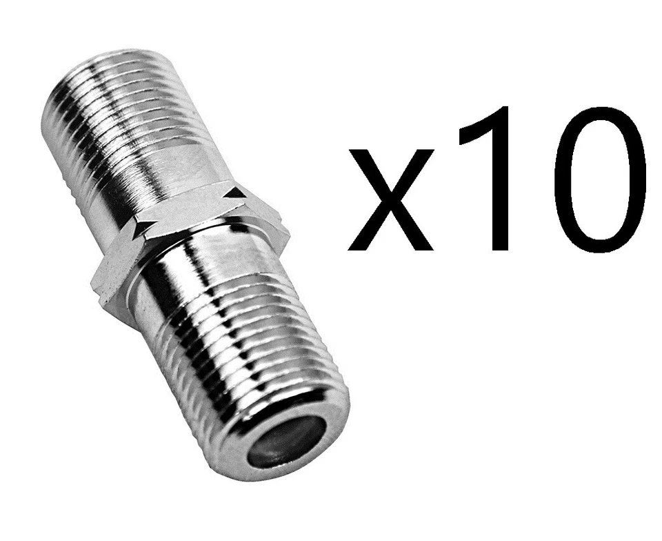10 F81 Coax Barrel ~ JOIN 2 Cables ~ RG6 Female Splice Coupler F Connector CATV - Image 2 of 4