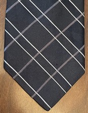 Vintage Dkny Black 100% Silk Men’s Neck Tie Made In Usa
