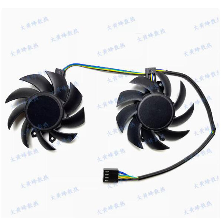For NVIDIA Tesla P4 T4 Graphics Card Dual Cooling Fan 4-wire PWM