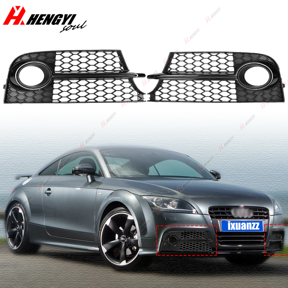 For AUDI TTS MK2 2011-2014 Pair Car Front Bumper Fog Light Grill 