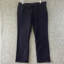 Old Navy Jeans Mens 38x32 Black  Boot Straight Droit Classic Denim Smart Casual