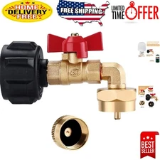 Handy Propane Elbow Adapter with Control Valve - Refill 1 LB Tanks Easily
