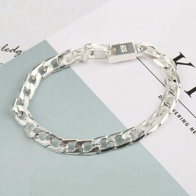 Curb Chain Bracelet Bangle | eBay