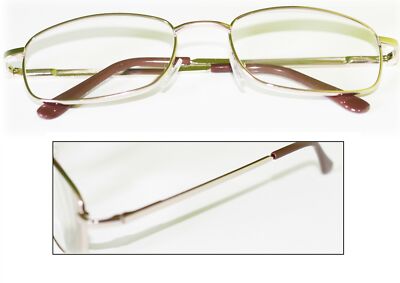 Lightweight High Power Extra Strong Reading Glasses Less than 1oz! Gold +3.75