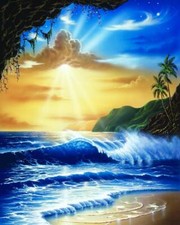 Ceramic Backsplash Tile Mural Beach Scene Seaside Ocean - Ocean Paradise
