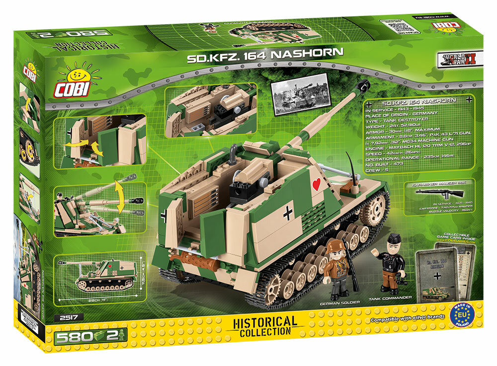 german jagdpanzer Sd.Kfz.164 Nashorn scale 1:28 COBI 2517 VERY RAR