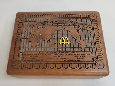 Lasercraft Walnut Wood Box Made In Japan 10th Anniversary Appreciation