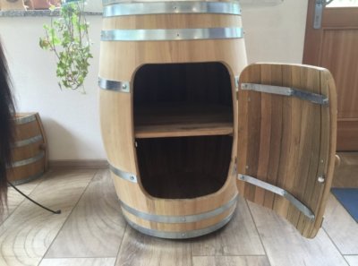 Holzfaß 225L Barriquefaß Weinfaß StehtischTischfaß neu mit Tür ohne Tischplatte