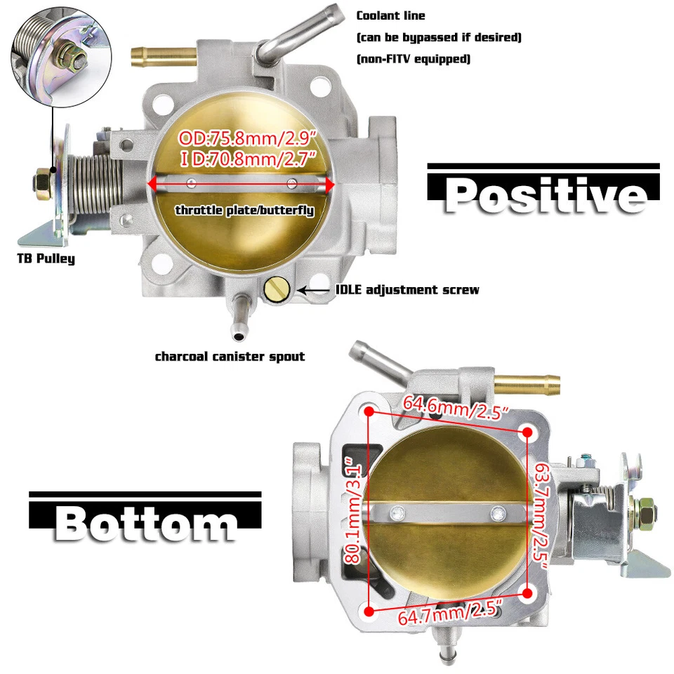 Colector de admisión D15 D16 serie D + cuerpo del acelerador de 70 mm para Honda Civic CRX DEL SOL Foto 4 de 4