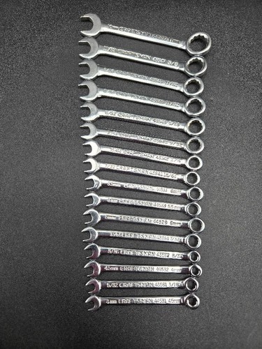 Craftsman Wrenches Metric Ignition Small Combination SAE 16 Pieces 43941-948 - Foto 2 di 17