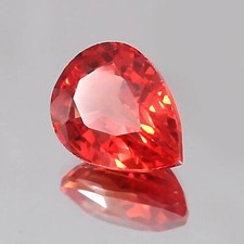 Natural Flawless Ceylon Orange Fanta Sapphire Pear Loose Cut Gemstone 12x8x5 mm