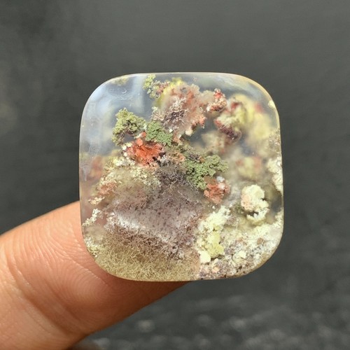 Scenic Moss Plume Agate Cabochon 21x20.5x4.5mm High Quality 21 ct - Picture 6 of 6