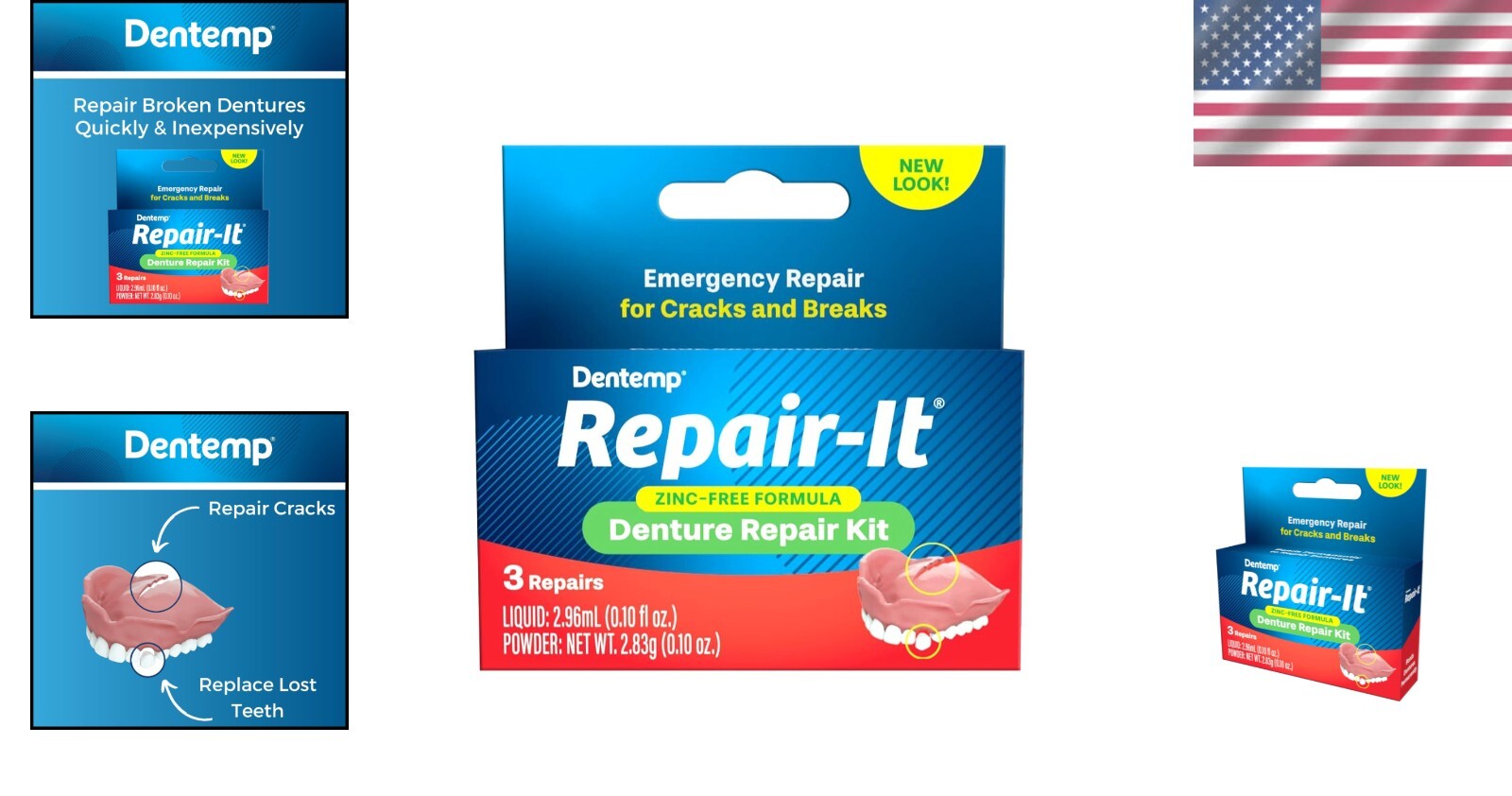 Denture Repair Kit: Quick Fix for Broken Dentures - Safe & Effective Gel Formula
