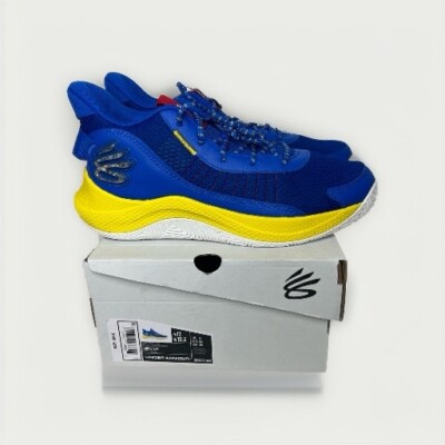 Under Armour Curry 3Z7 Basketball Shoes 12 Men's Royal Taxi Warriors Color Away