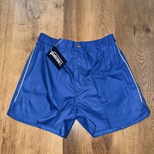 NOS Vintage Shorts Mens Vanderbilt Blue Stripe NEW Retro Tennis 70s 80s Medium
