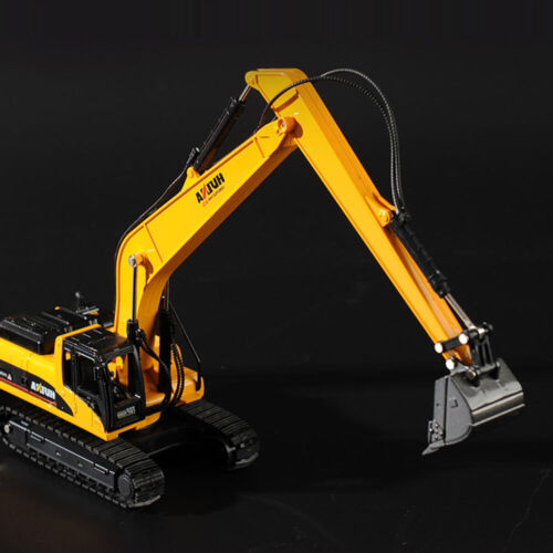 1/50 Excavator Construction Vehicle Model Metal Diecast Excavator Toy Yellow - Picture 4 of 5