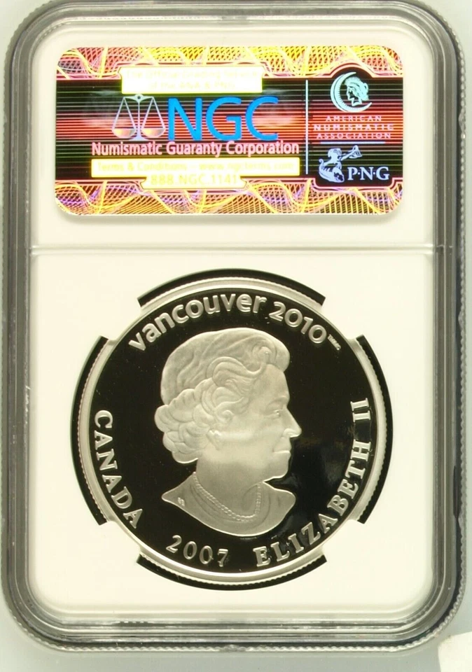 2007 CANADA SILVER $25 OLYMPICS PRIDE KM-743 NGC PROOF PR PF 69 ULTRA CAMEO - Image 2 of 2