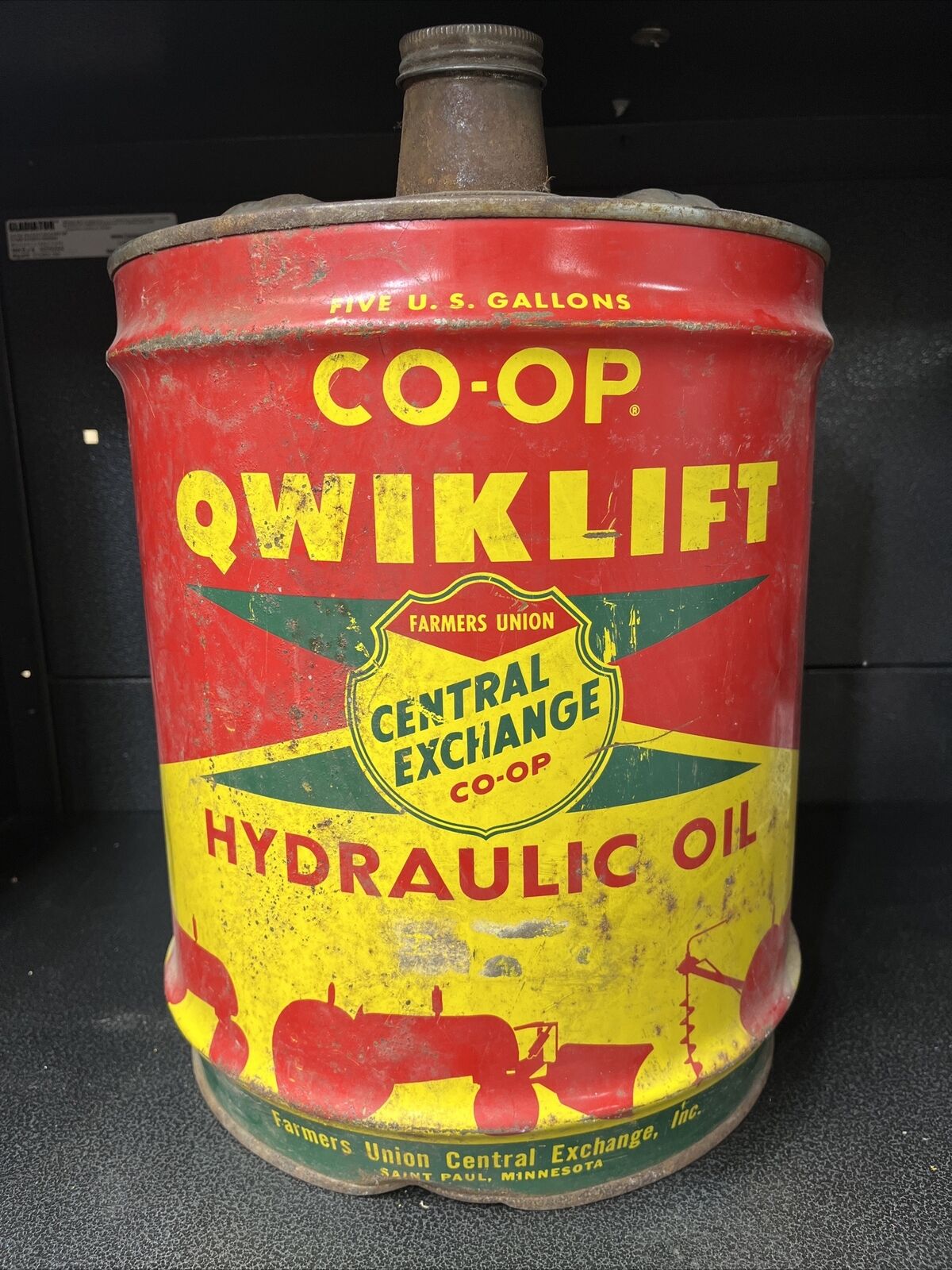Vintage Co Op Central Exchange 5 Gallon Hydraulic Oil Can