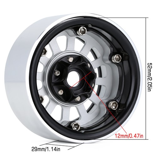 INJORA 1.9" Beadlock Wheel Rims for 1/10 RC Car TRX4 SCX10 90046 AXI03007,YQW37 - Picture 23 of 31