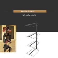 2 Sets Saddle Rack Wall Mounted Heavy Duty 4 Tier Horse Saddle Hanging Stand
