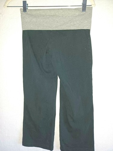 VICTORIA SECRET PINK YOGA LEGGINGS XS pant black foldover short logo women's - Picture 3 of 4