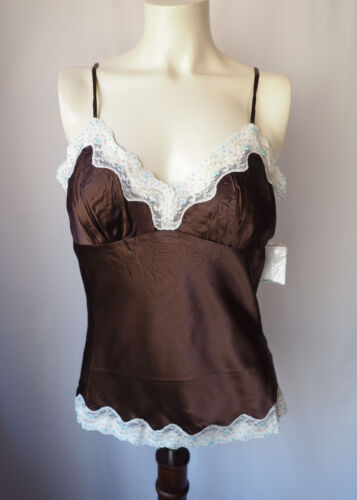 Ninety 100% Silk Camisole Tank Top Lace Trim Beaded Sequin Color Variety Size M - Picture 11 of 12