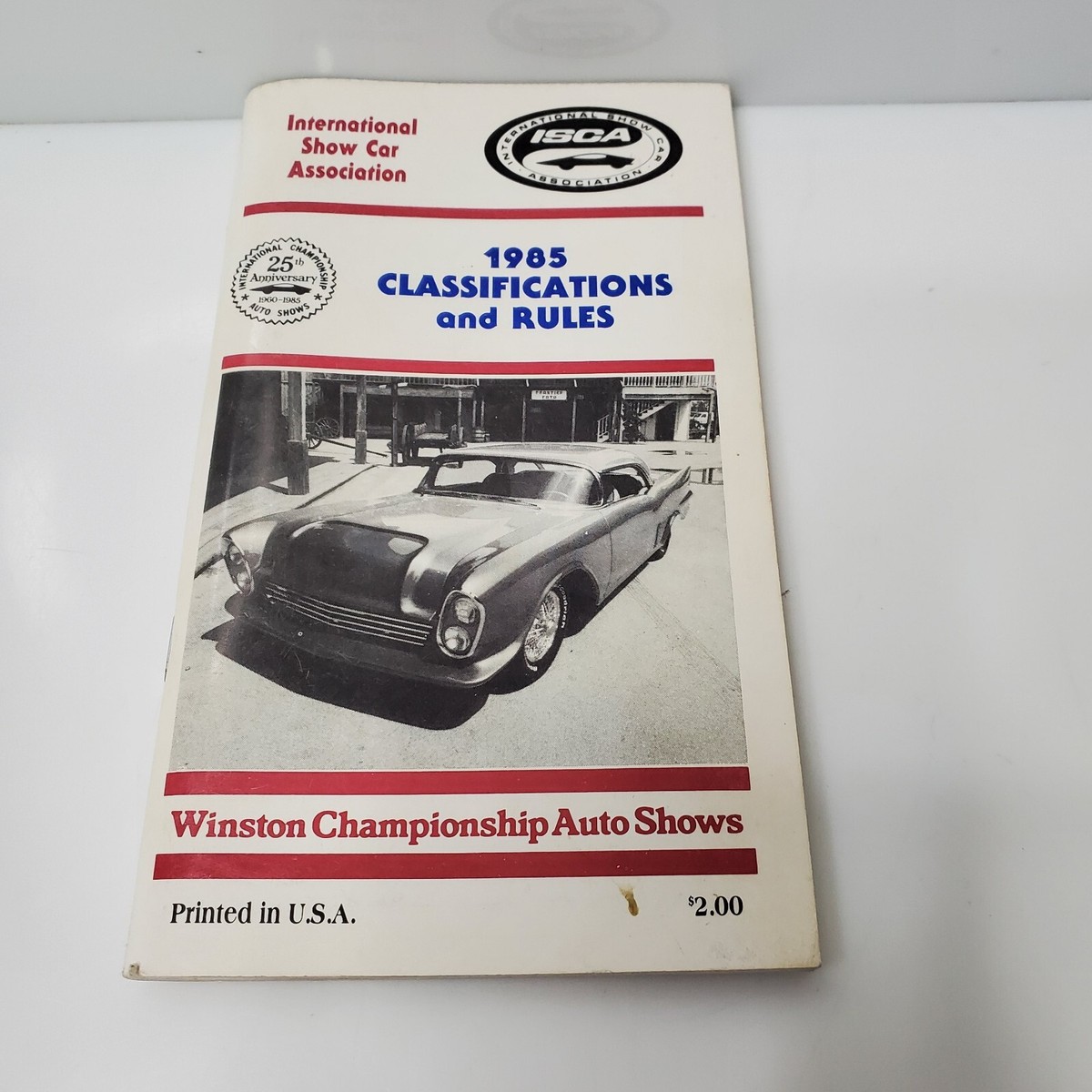 Vintage 1985 International Show Car Association Classification And